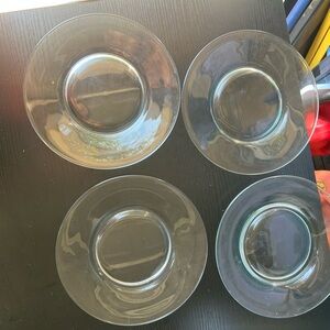 Vintage Elegant Clear Glass Plates Set